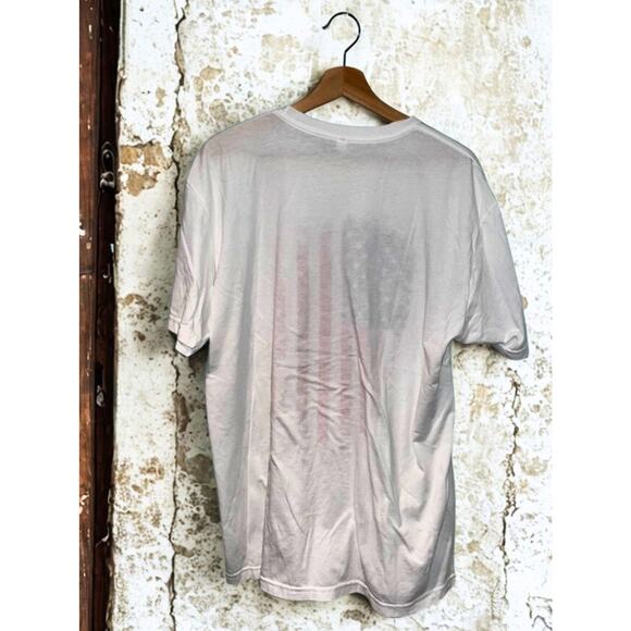 TVP Till Valhalla Project USA Flag T-Shirt XL White Distressed Patriotic Tee EUC - Picture 4 of 7
